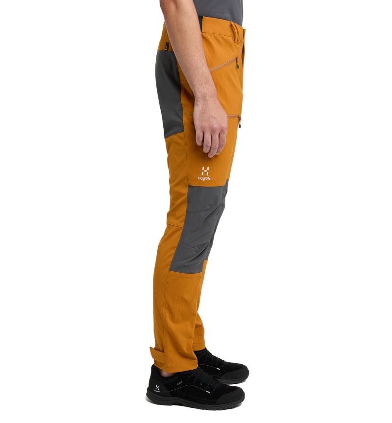 Men's Haglöfs Mid Slim Pant Hiking Trousers Golden Brown / Magnetite Canada | XC02-066