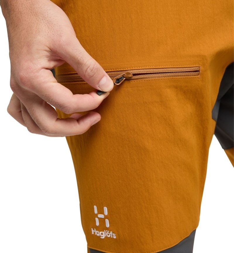 Men's Haglöfs Mid Slim Pant Hiking Trousers Golden Brown / Magnetite Canada | XC02-066