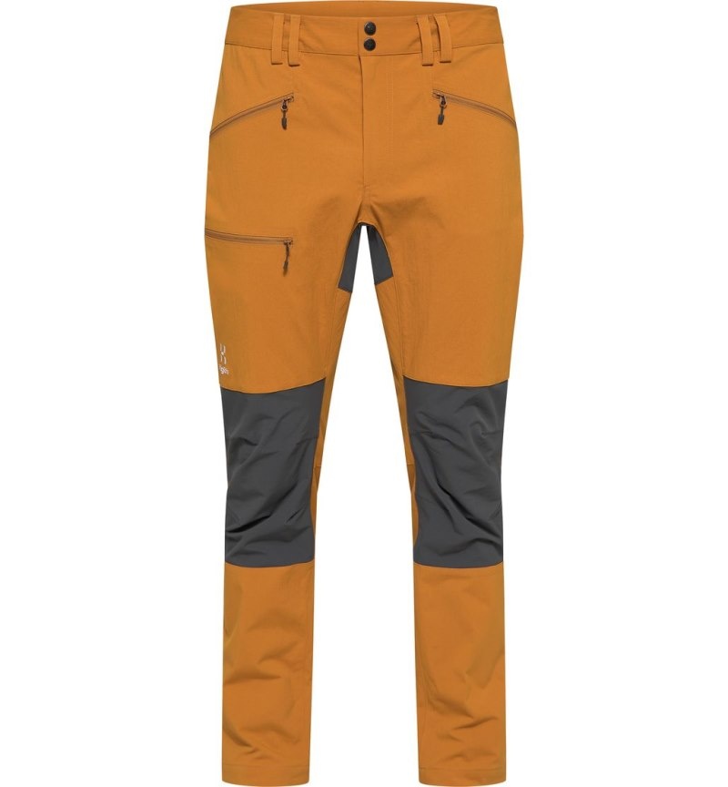 Men's Haglöfs Mid Slim Pant Hiking Trousers Golden Brown / Magnetite Canada | XC02-066