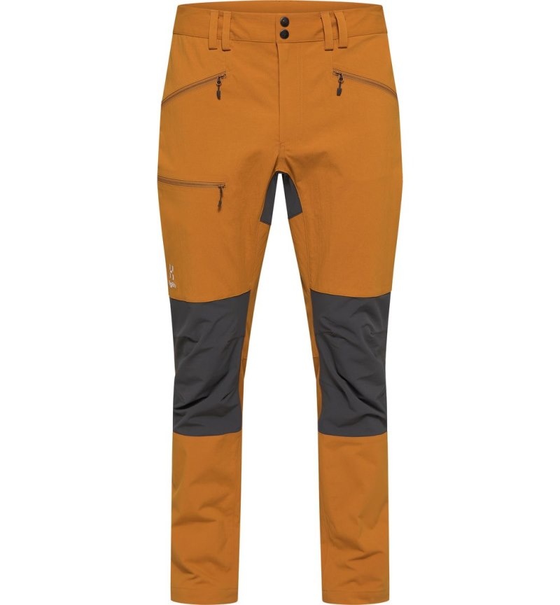 Men's Haglöfs Mid Slim Pant Hiking Trousers Golden Brown / Magnetite Canada | XC02-066