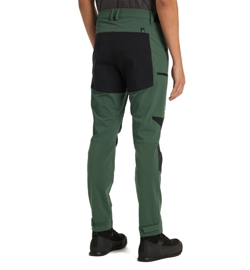 Men's Haglöfs Mid Slim Pant Hiking Trousers Green / Black Canada | AQ92-451