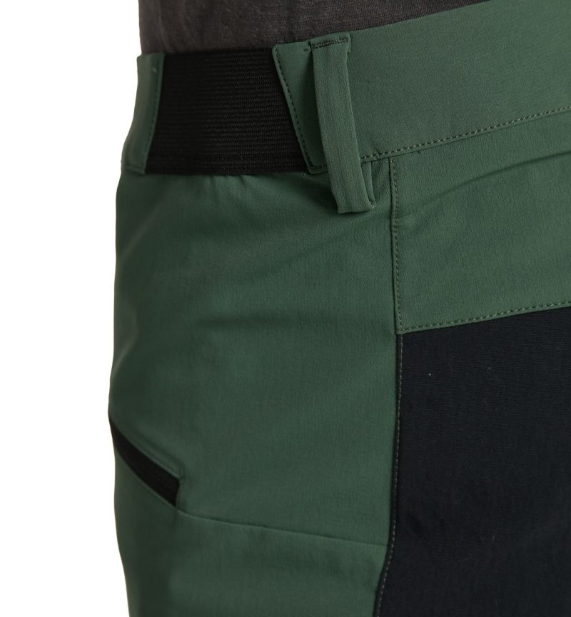 Men's Haglöfs Mid Slim Pant Hiking Trousers Green / Black Canada | AQ92-451