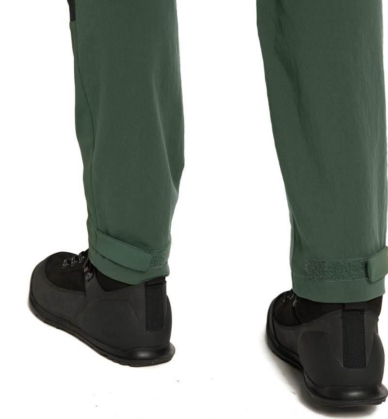 Men's Haglöfs Mid Slim Pant Hiking Trousers Green / Black Canada | AQ92-451