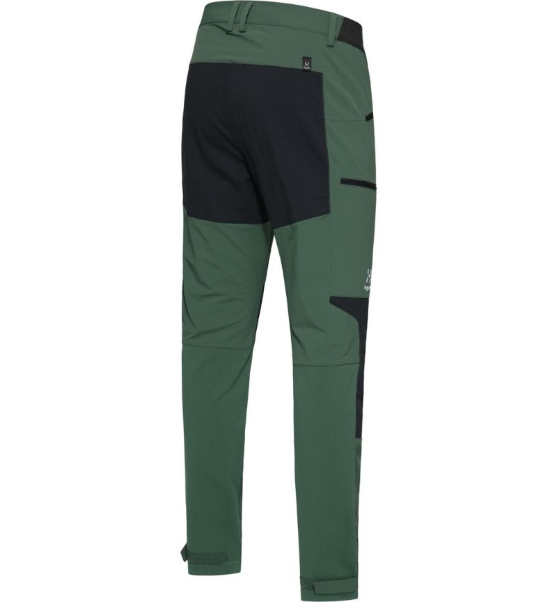 Men's Haglöfs Mid Slim Pant Hiking Trousers Green / Black Canada | AQ92-451