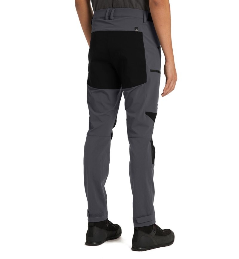 Men's Haglöfs Mid Slim Pant Hiking Trousers Magnetite / Black Canada | MT14-277