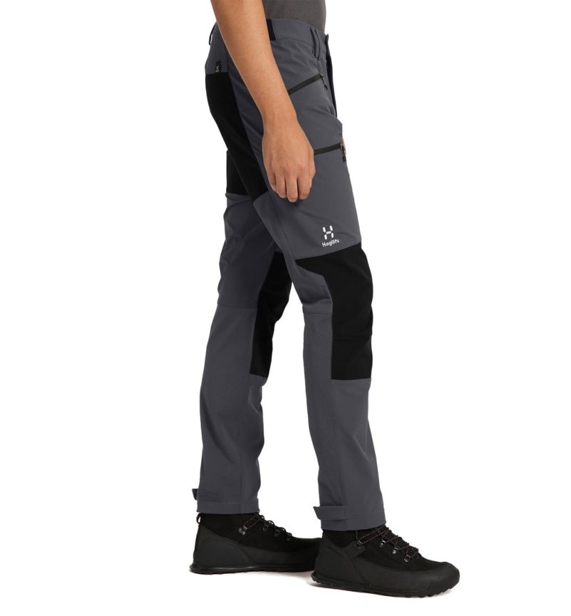 Men's Haglöfs Mid Slim Pant Hiking Trousers Magnetite / Black Canada | MT14-277