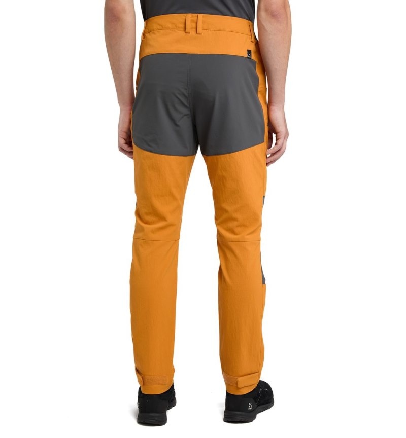 Men's Haglöfs Mid Slim Pant Hiking Trousers Yellow / Magnetite Canada | XR58-926