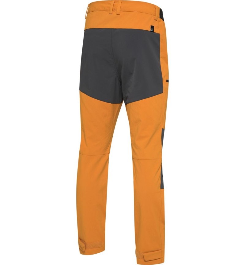 Men's Haglöfs Mid Slim Pant Hiking Trousers Yellow / Magnetite Canada | XR58-926