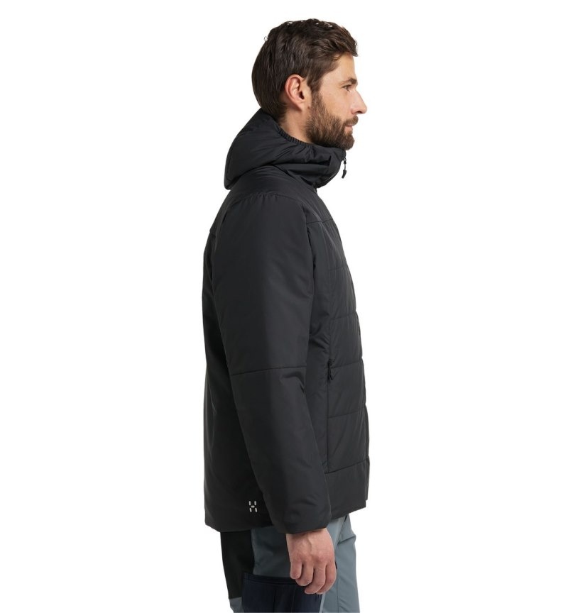 Men's Haglöfs Mimic Silver Hood Insulated Jackets Black Canada | ZN71-002