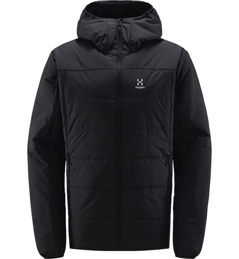 Men's Haglöfs Mimic Silver Hood Insulated Jackets Black Canada | ZN71-002