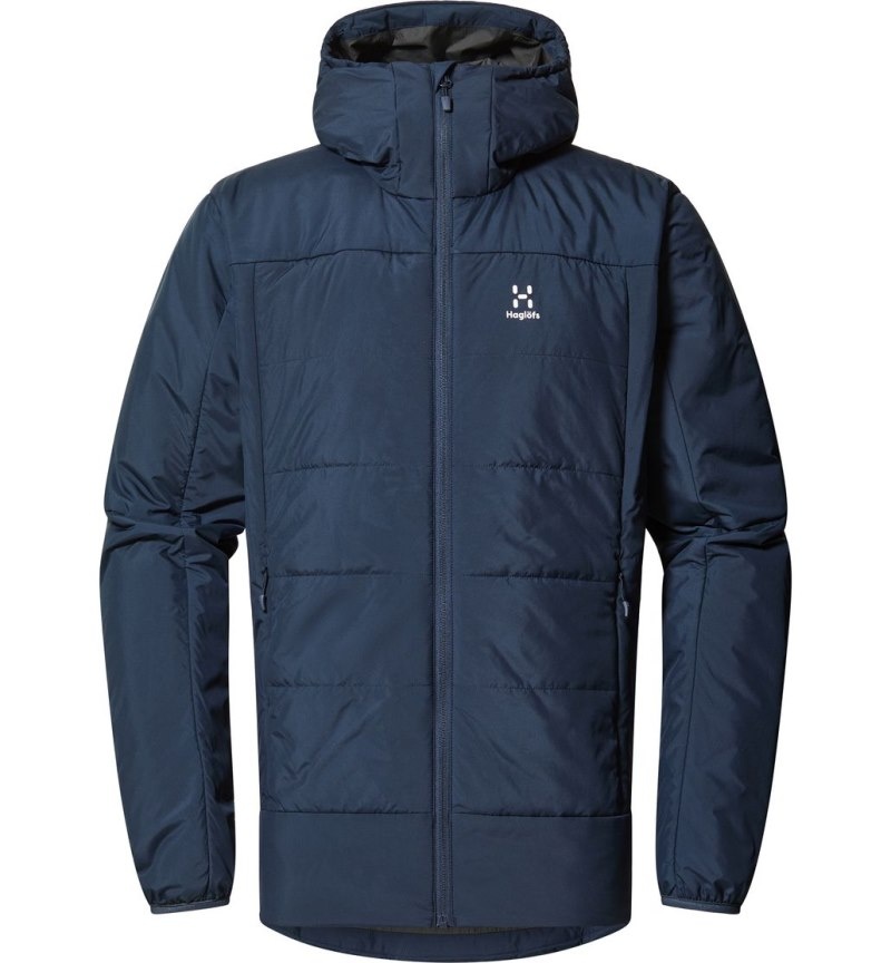 Men's Haglöfs Mimic Silver Hood Insulated Jackets Blue Canada | GZ91-793