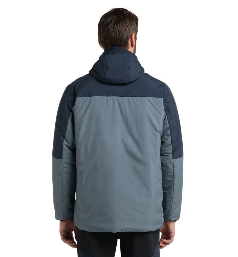 Men's Haglöfs Mimic Silver Hood Insulated Jackets Blue / Blue Canada | CC40-817