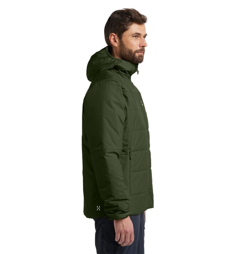 Men's Haglöfs Mimic Silver Hood Insulated Jackets Green Canada | IH52-190