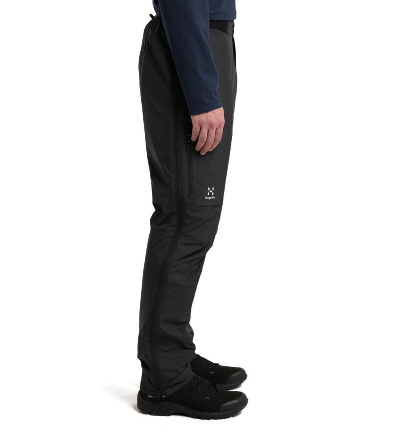 Men's Haglöfs Mimic Silver Pant Lined Trousers Black Canada | JN50-133