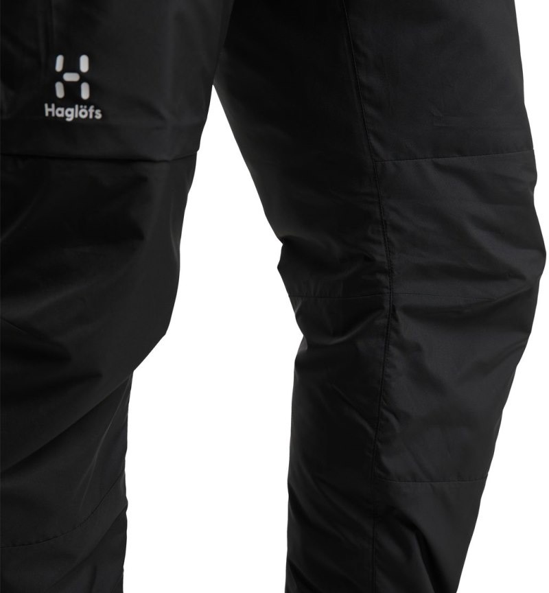 Men's Haglöfs Mimic Silver Pant Lined Trousers Black Canada | JN50-133