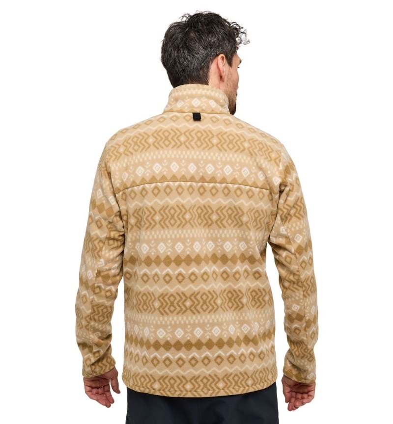 Men's Haglöfs Mora Mid Fleece Jackets Beige / Brown Canada | RN14-308