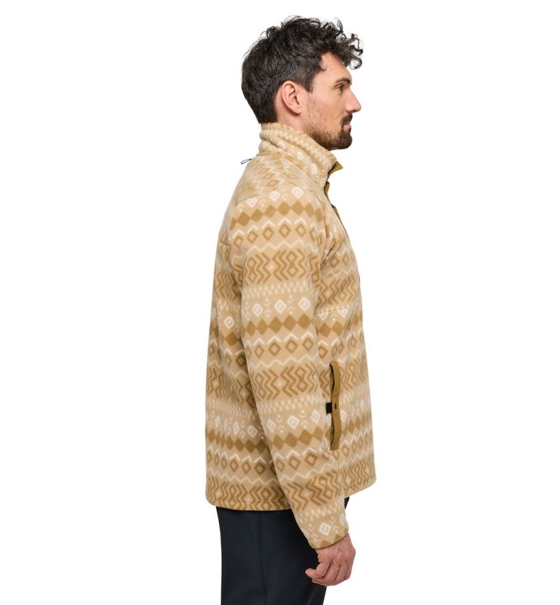 Men's Haglöfs Mora Mid Fleece Jackets Beige / Brown Canada | RN14-308