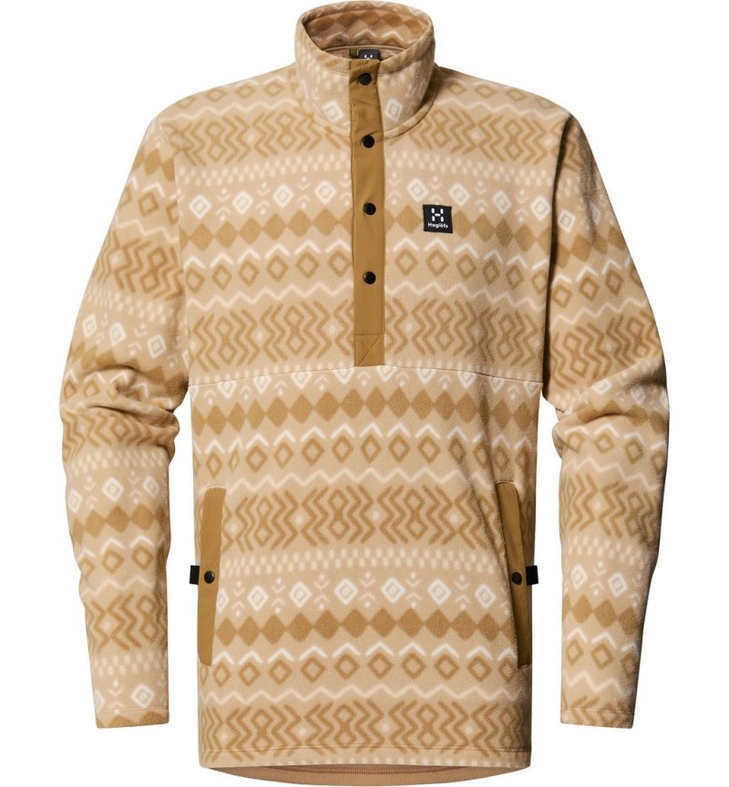 Men's Haglöfs Mora Mid Fleece Jackets Beige / Brown Canada | RN14-308