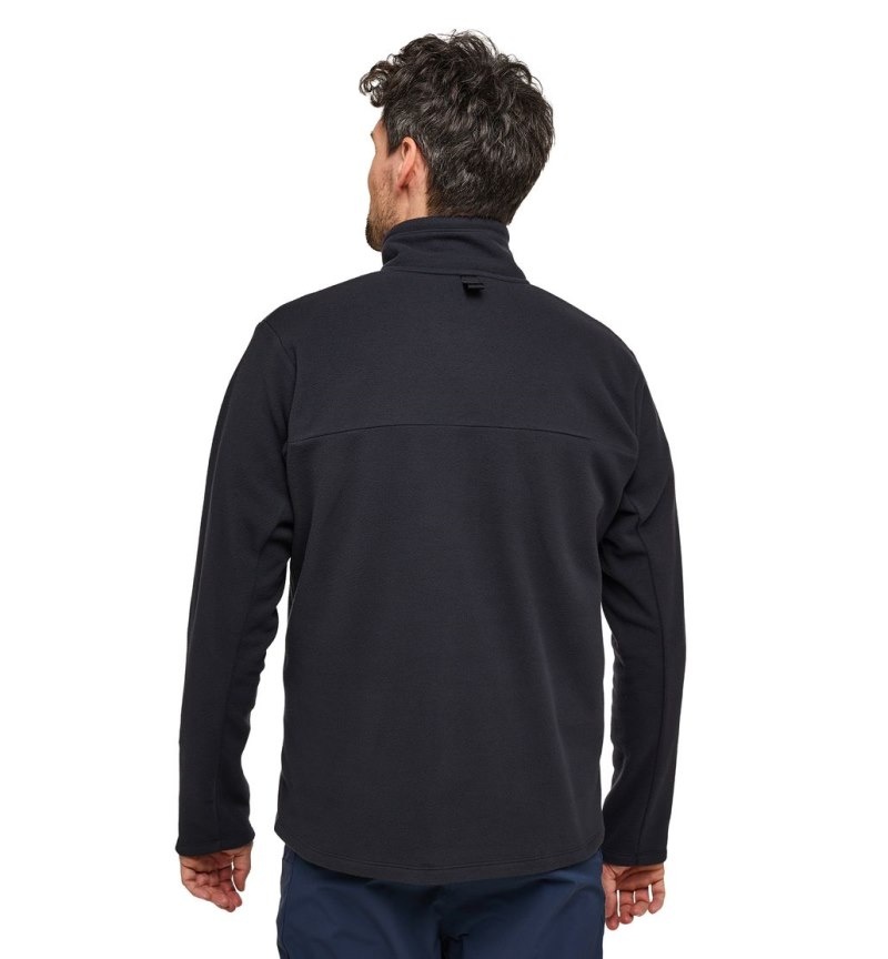 Men's Haglöfs Mora Mid Fleece Jackets Black Canada | OF38-815