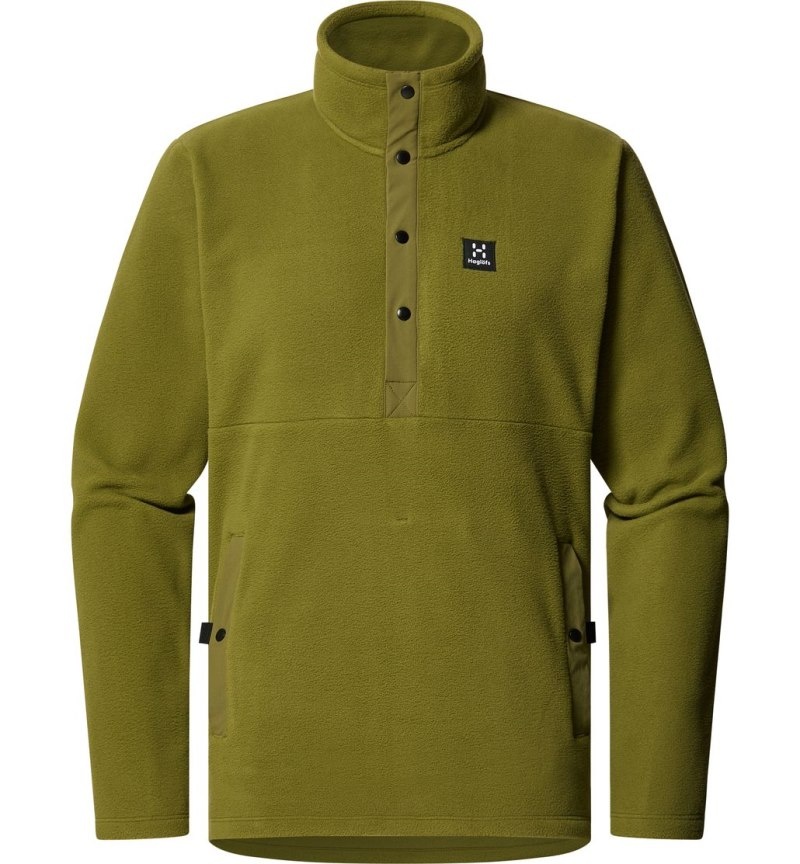 Men's Haglöfs Mora Mid Fleece Jackets Olive Green Canada | EE66-296