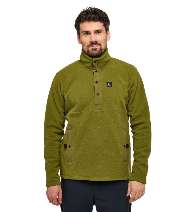 Men\'s Haglöfs Mora Mid Fleece Jackets Olive Green Canada | EE66-296