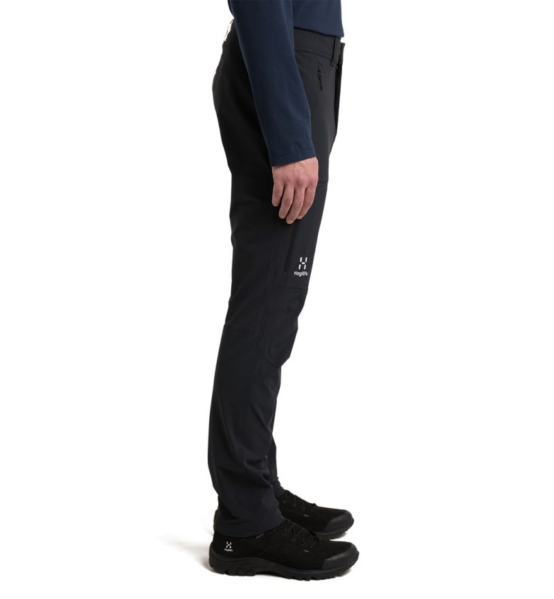 Men's Haglöfs Morän Softshell Slim Pant Softshell Trousers Black Canada | GE13-926