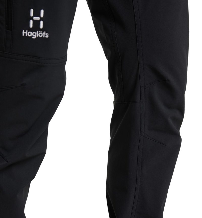 Men's Haglöfs Morän Softshell Slim Pant Softshell Trousers Black Canada | GE13-926