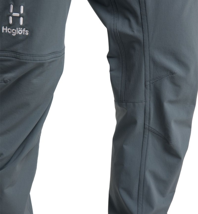 Men's Haglöfs Morän Softshell Slim Pant Softshell Trousers Blue Canada | OY04-764