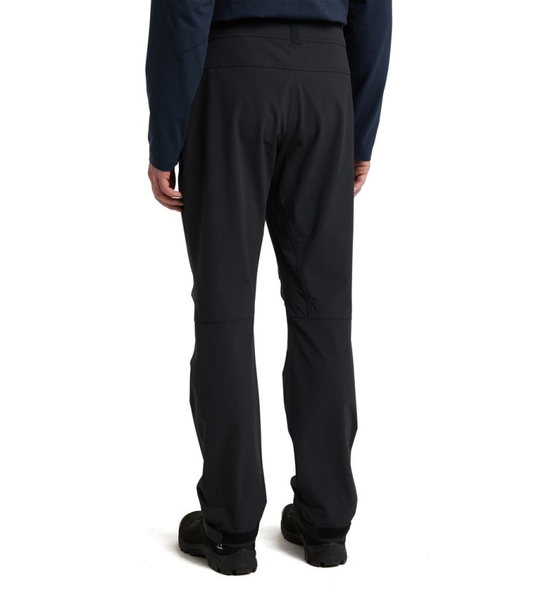 Men's Haglöfs Morän Softshell Standard Pant Softshell Trousers Black Canada | EV40-938