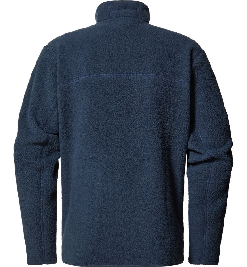 Men's Haglöfs Mossa Pile Jacket Fleece Jackets Blue Canada | IM92-453