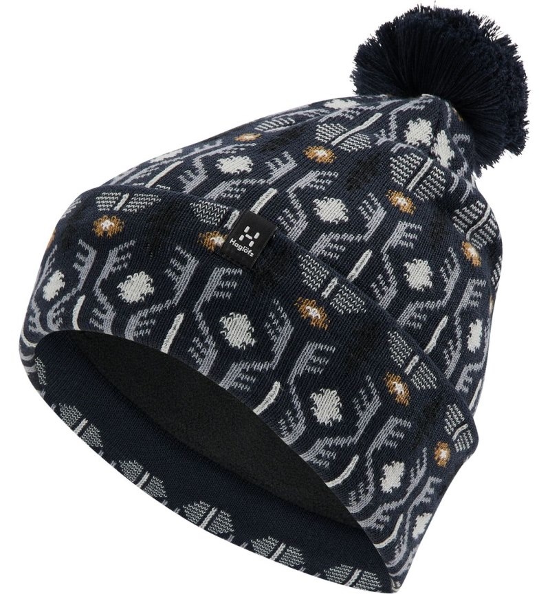 Men\'s Haglöfs Mountain Jaquard Beanie Beanies Blue Canada | HU51-169