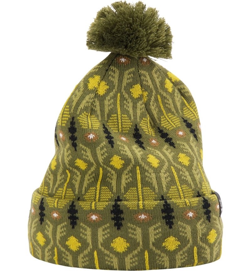 Men's Haglöfs Mountain Jaquard Beanie Beanies Olive Green Canada | ZY80-177