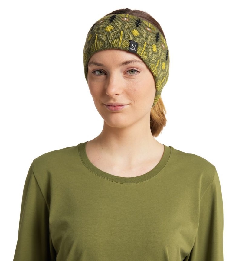 Men's Haglöfs Mountain Jaquard Headband Headband Olive Green Canada | WL36-987