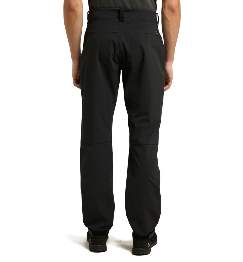 Men's Haglöfs Move Softshell Standard Pant Softshell Trousers Black Canada | UY96-866