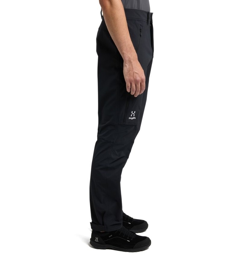 Men's Haglöfs Move Softshell Standard Pant Softshell Trousers Black Canada | UY96-866