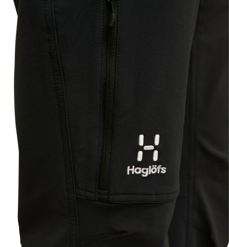 Men's Haglöfs Move Softshell Standard Pant Softshell Trousers Black Canada | UY96-866