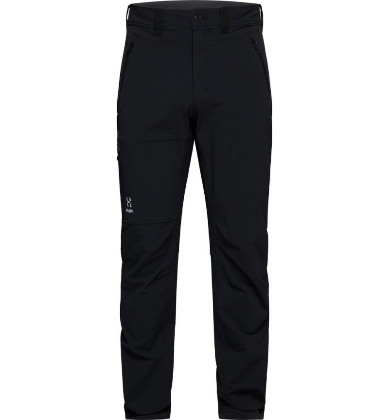 Men's Haglöfs Move Softshell Standard Pant Softshell Trousers Black Canada | UY96-866