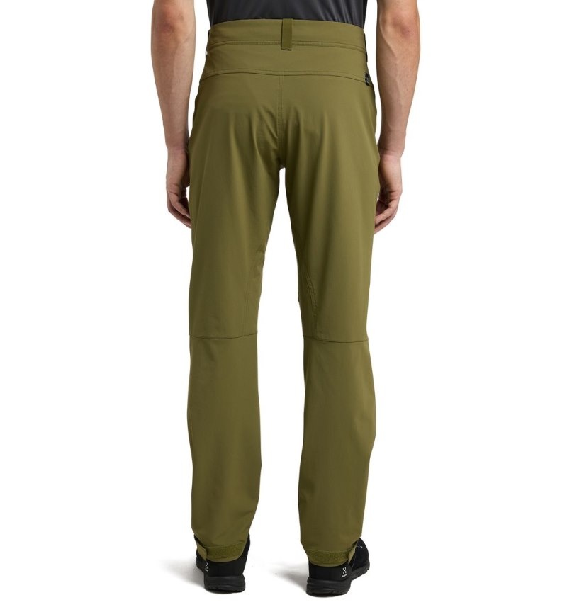 Men's Haglöfs Move Softshell Standard Pant Softshell Trousers Olive Green Canada | UI38-221