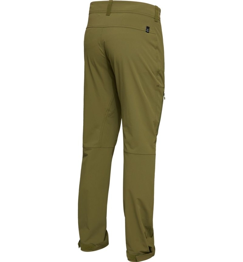 Men's Haglöfs Move Softshell Standard Pant Softshell Trousers Olive Green Canada | UI38-221