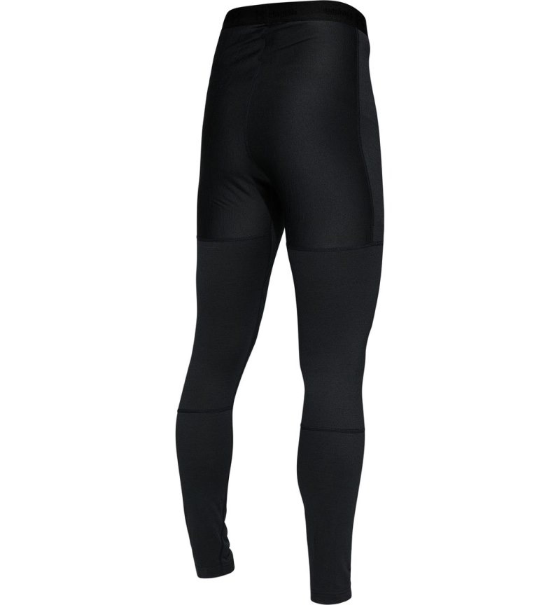 Men's Haglöfs Natural Blend Tech Long Johns Tights Black Canada | LQ70-743