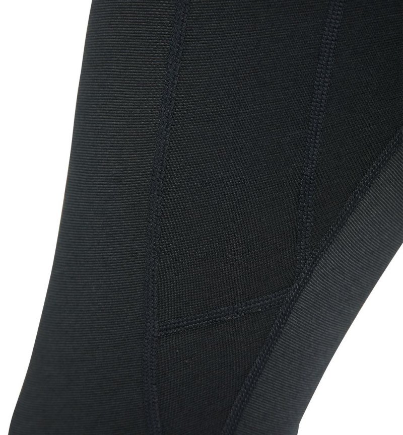 Men's Haglöfs Natural Blend Tech Long Johns Tights Black Canada | LQ70-743