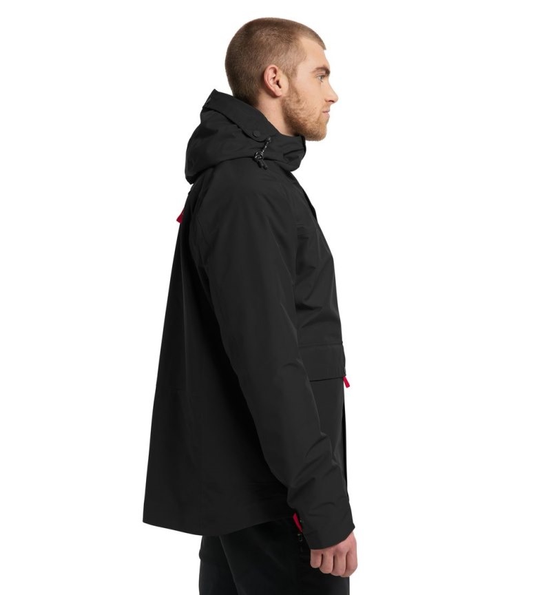 Men's Haglöfs Orsa Jacket Windbreaker Black Canada | ST89-435