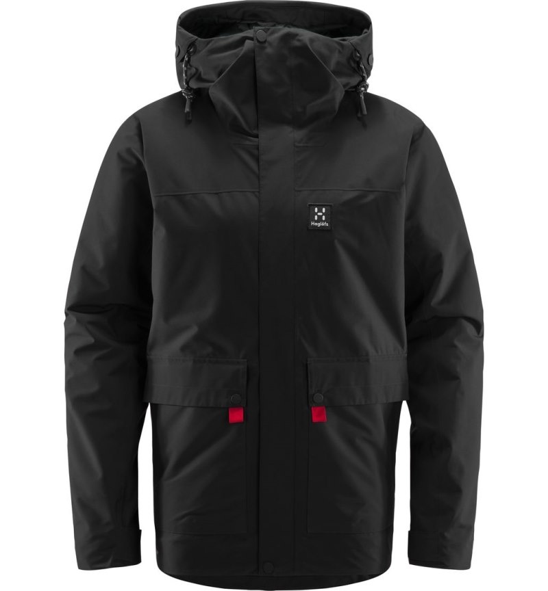 Men's Haglöfs Orsa Jacket Windbreaker Black Canada | ST89-435