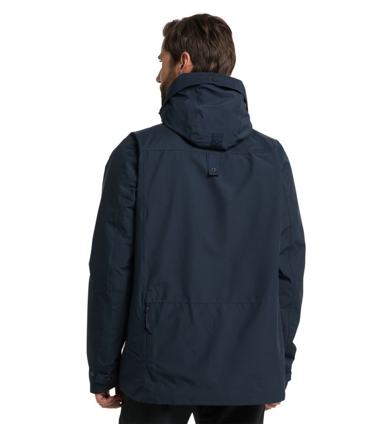 Men's Haglöfs Orsa Jacket Windbreaker Blue Canada | ZA30-049