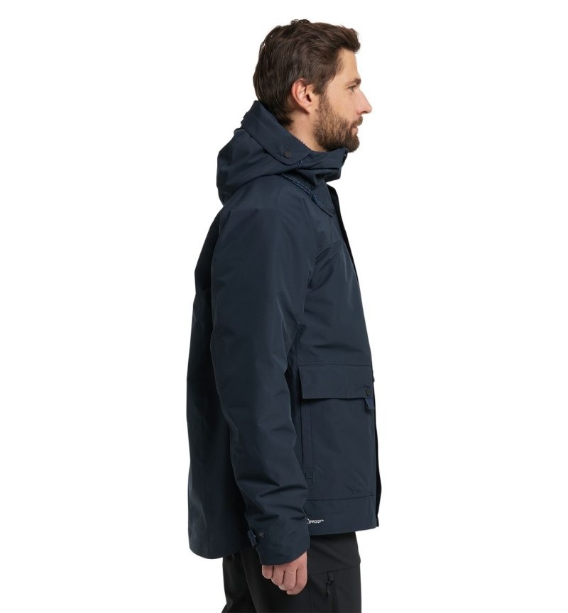 Men's Haglöfs Orsa Jacket Windbreaker Blue Canada | ZA30-049