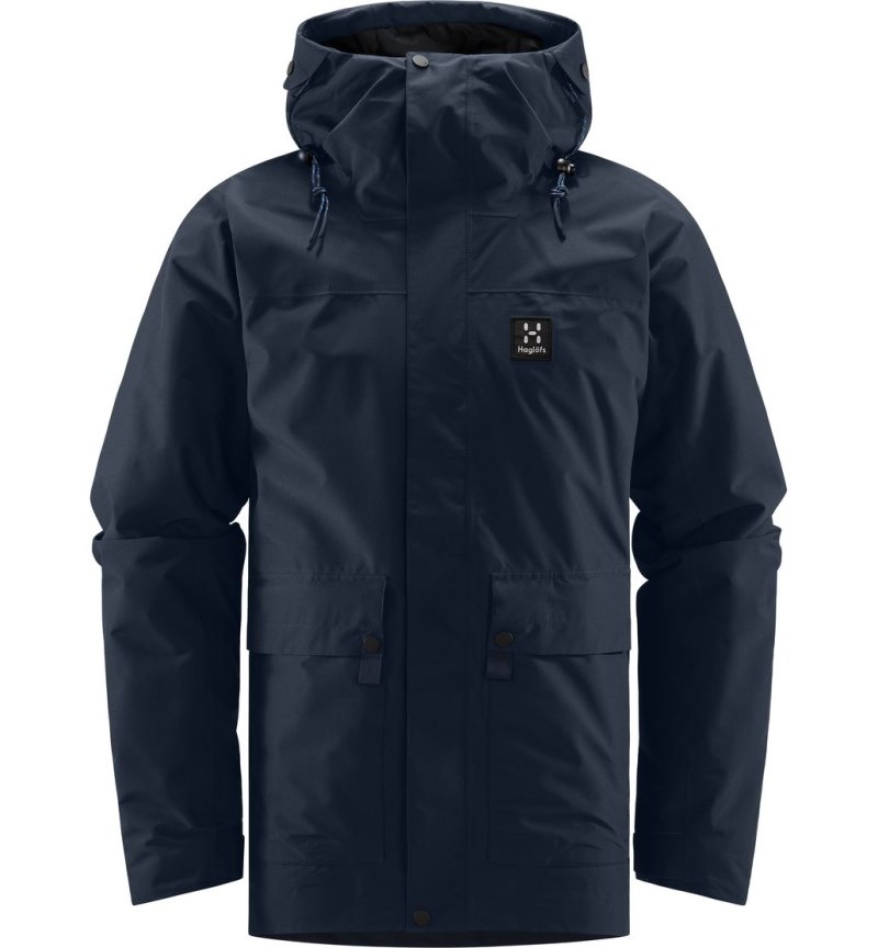 Men's Haglöfs Orsa Jacket Windbreaker Blue Canada | ZA30-049