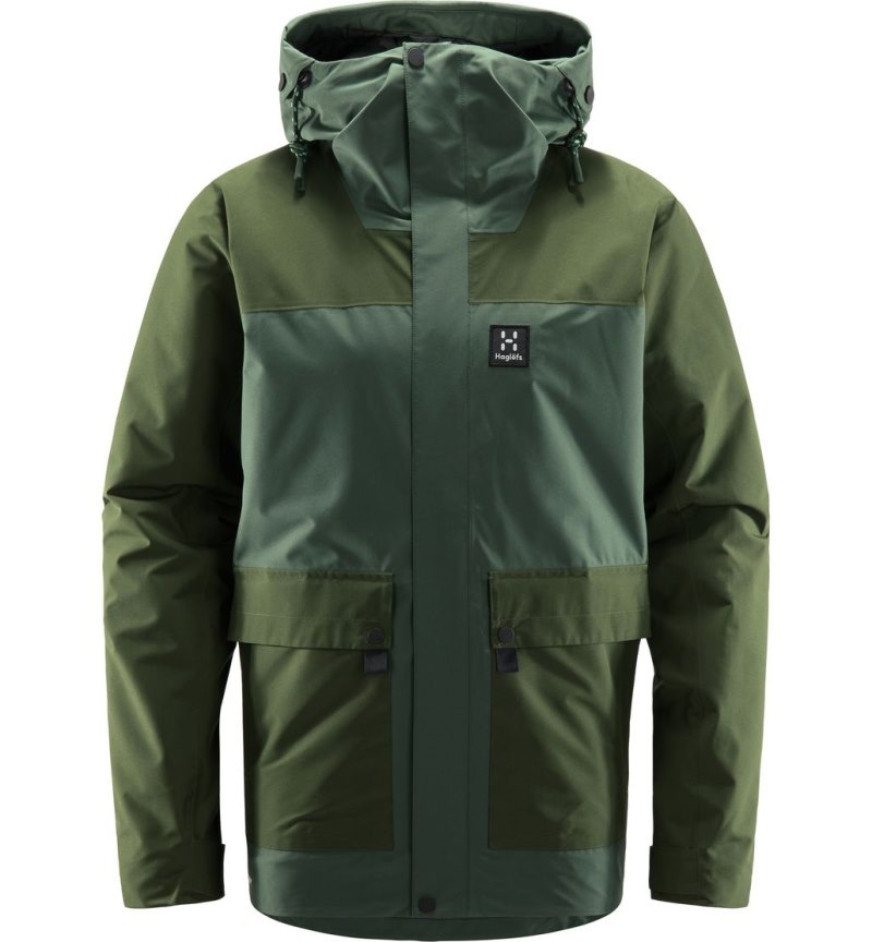 Men's Haglöfs Orsa Jacket Windbreaker Green / Green Canada | PF37-940