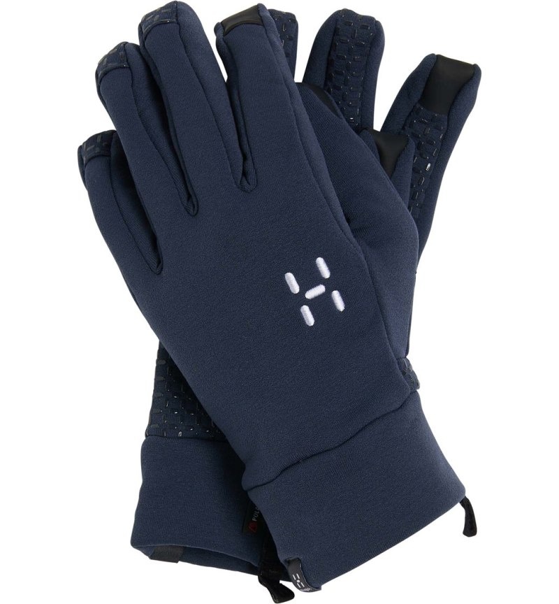 Men's Haglöfs Power Stretch Grip Glove Gloves Blue Canada | ZU04-268