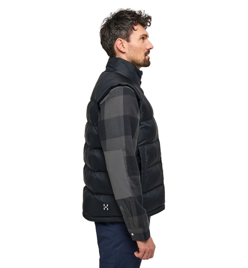 Men's Haglöfs Puffy Mimic Vest Insulated Jackets Black Canada | UE49-225