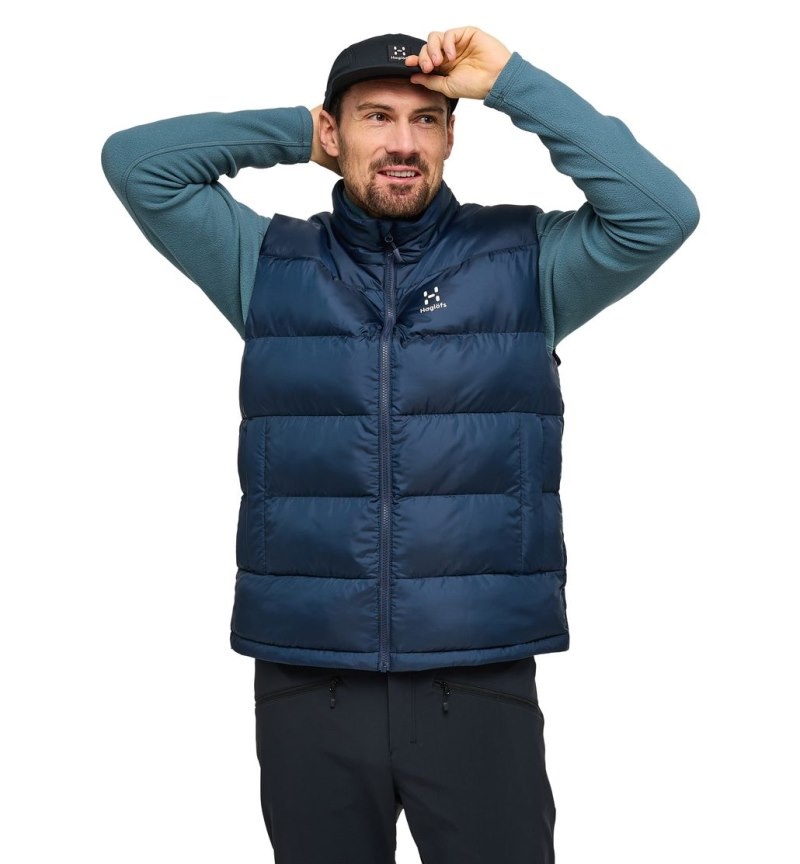 Men's Haglöfs Puffy Mimic Vest Insulated Jackets Blue Canada | YT05-339